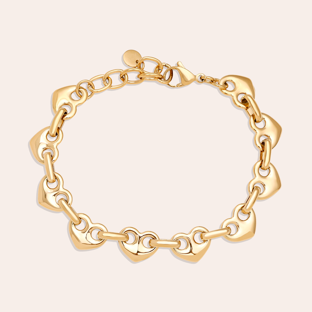 17cm Heart Nose Chain stainless steel bracelet     