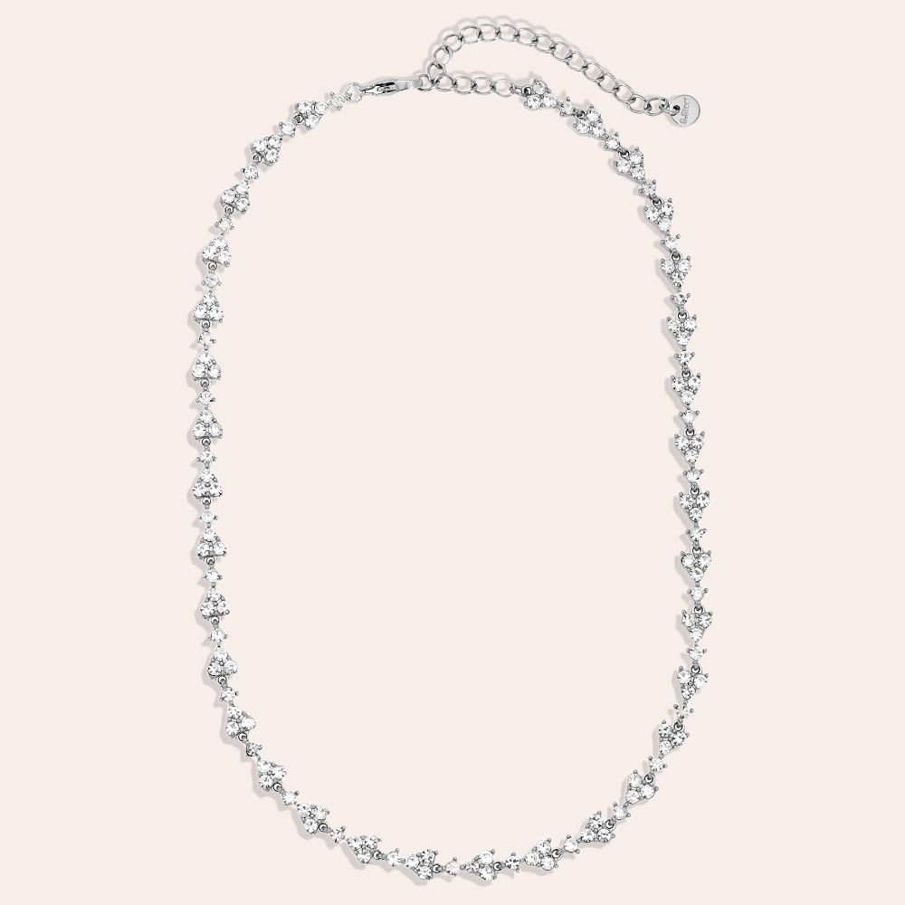 37cm Diamond Flower Chain stainless steel necklace      37cm Diamond Flower Chain stainless steel necklace