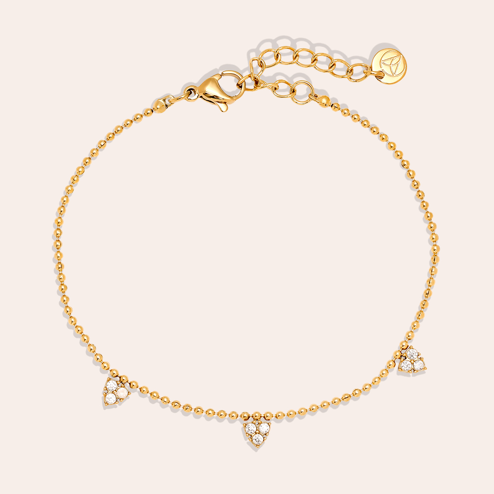 15cm Diamond Dots stainless steel bracelet       