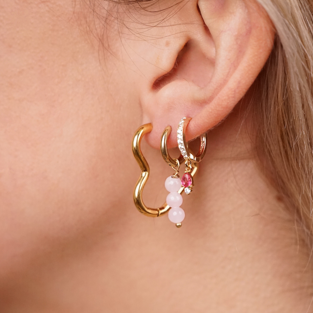 Stainless steel earrings Big Heart Outline