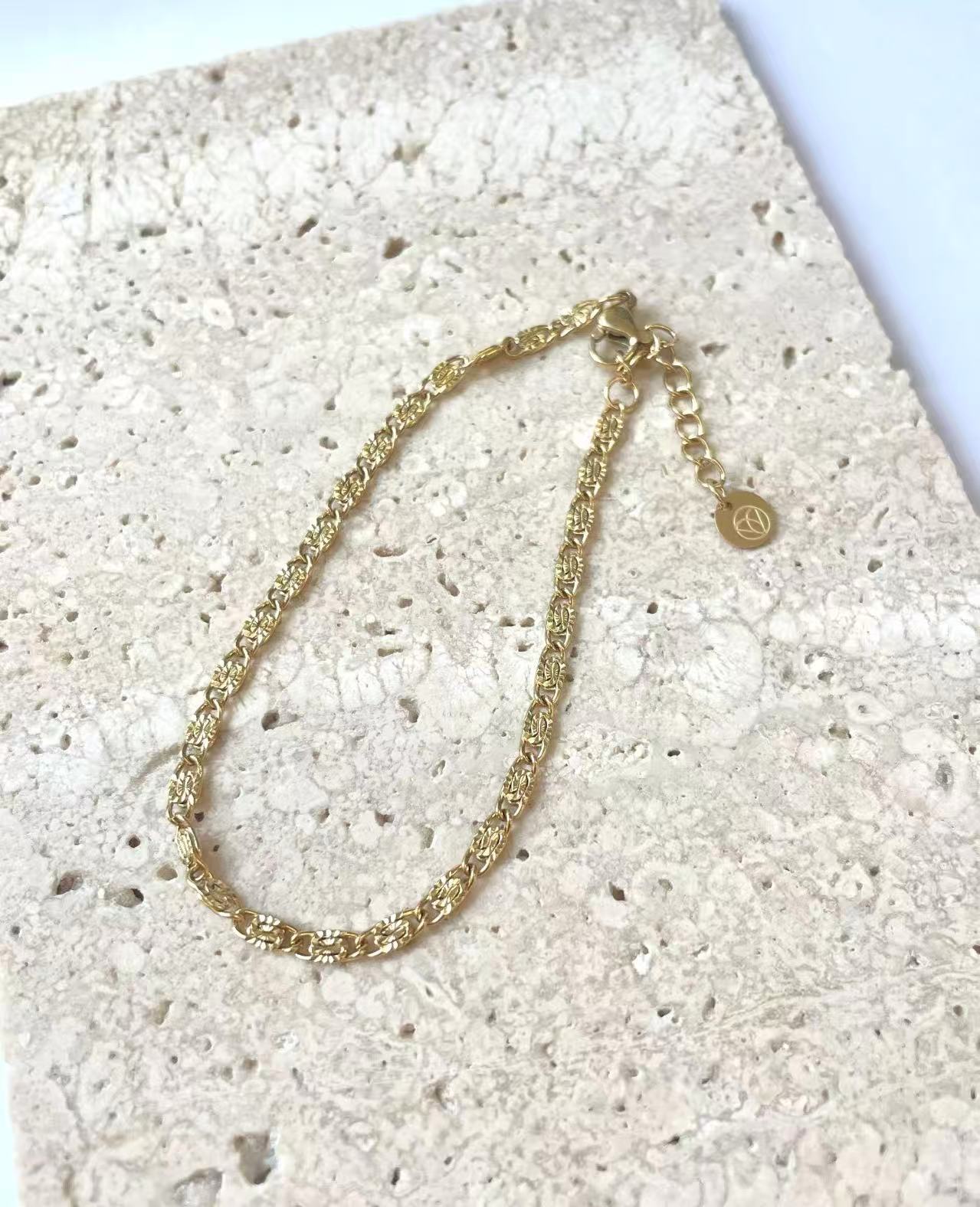 17cm casual chain stainless steel bracelet       