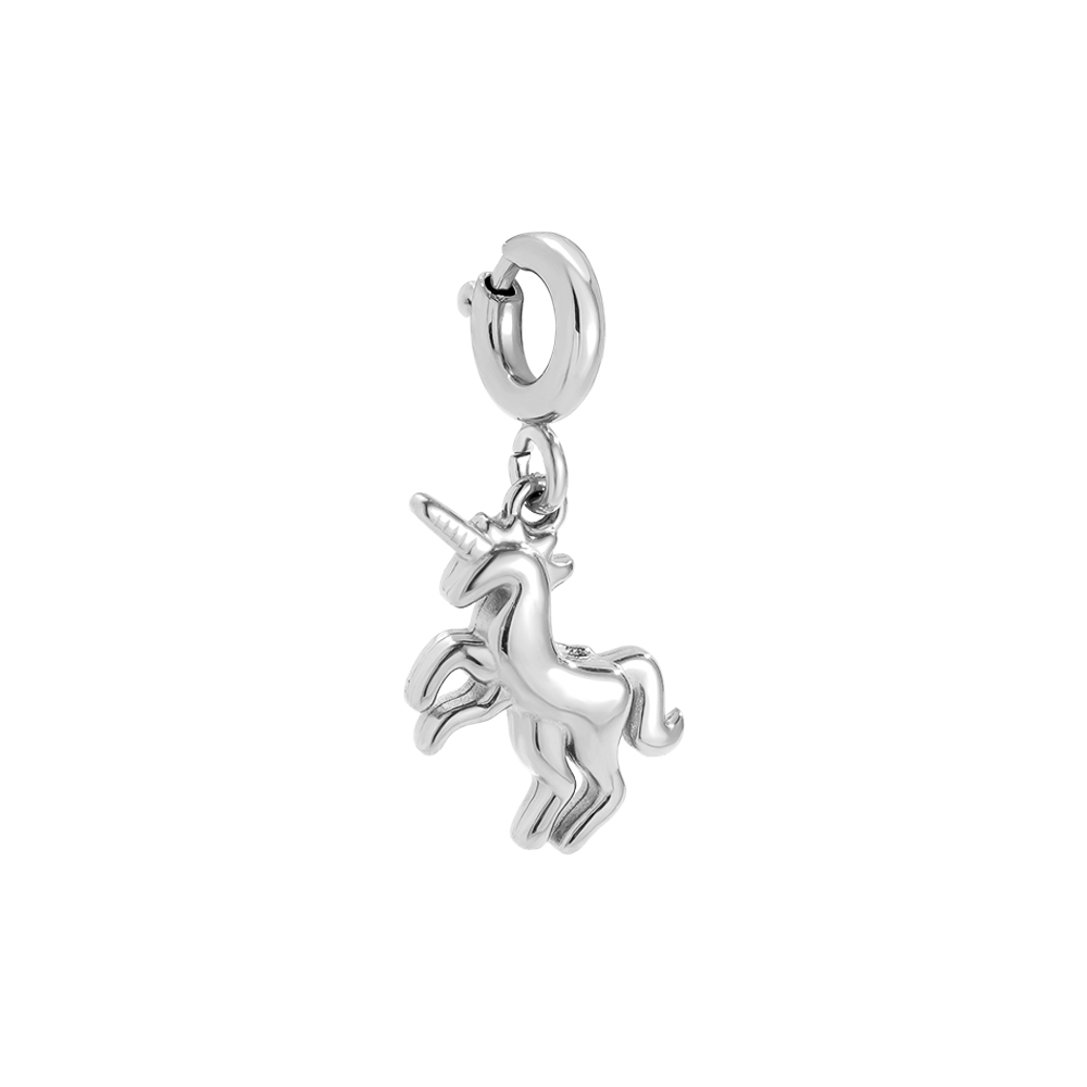 1.2cm Spring Clasp Unicorn stainless steel pendant    