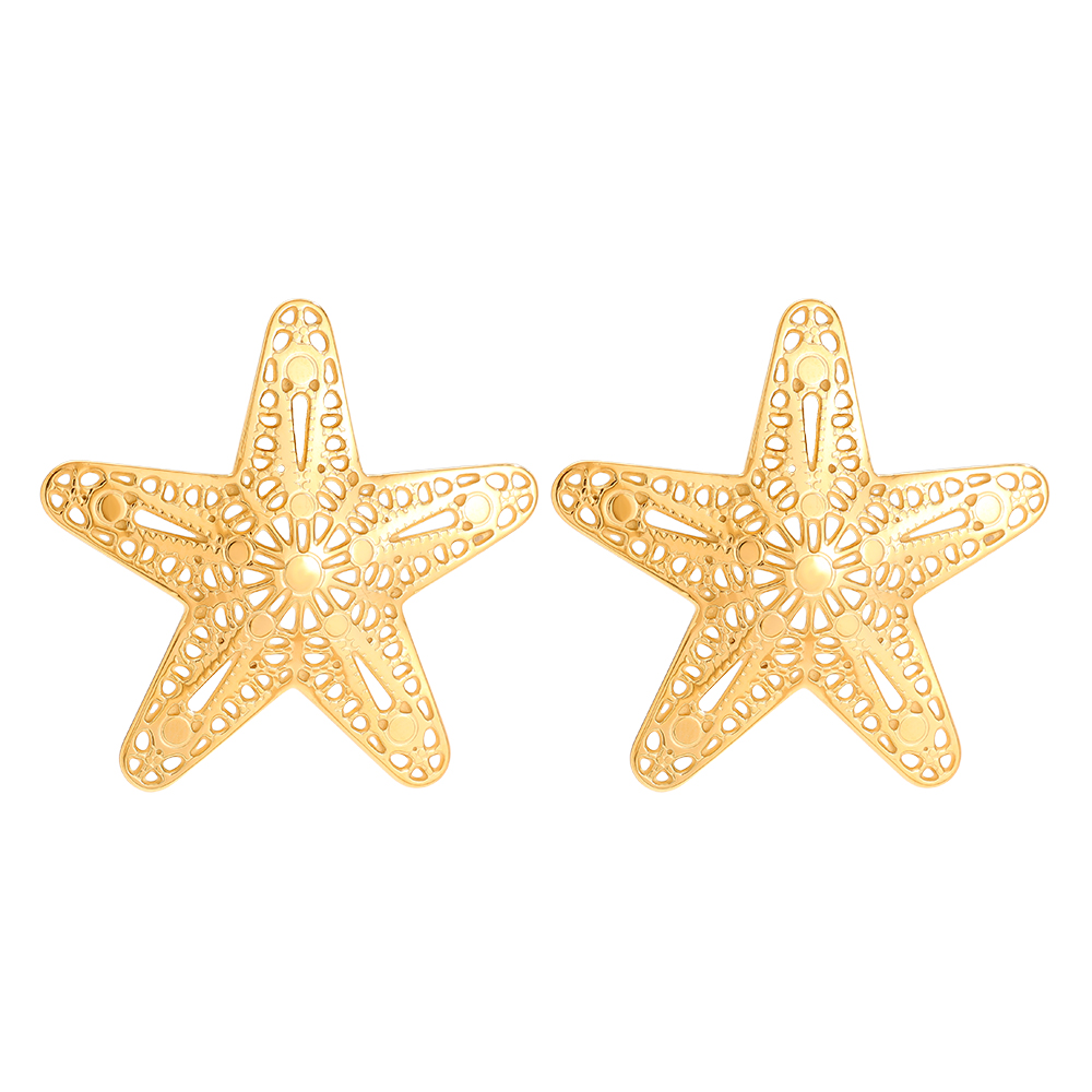 45mm Nice Sea Star stainless steel earrings  