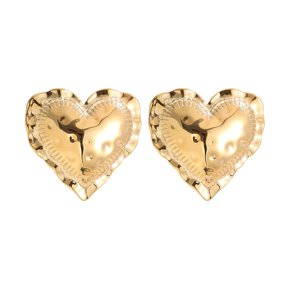 4cm Great Heart stainless steel earrings        