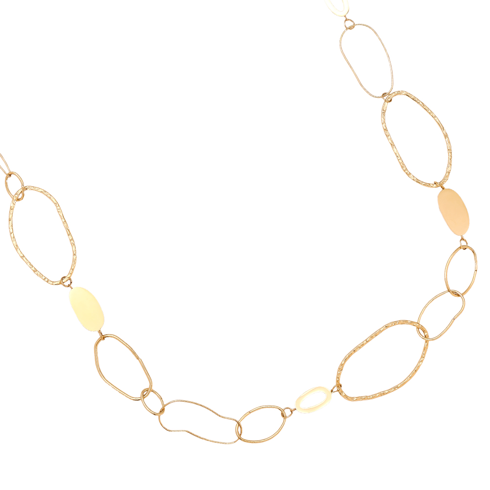 90cm Various Oval Chain Stainless Steel Necklace   