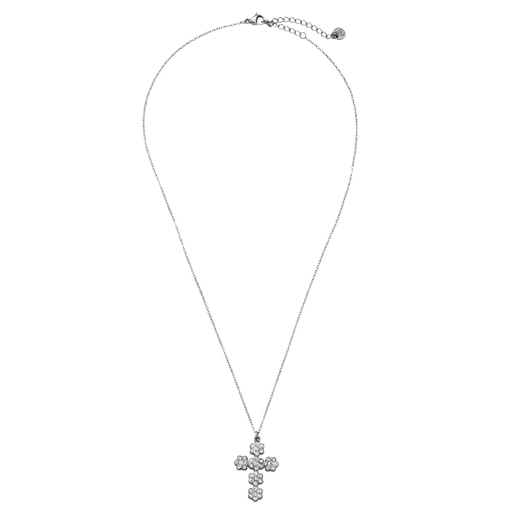 39cm Diamond Nice Cross stainless steel necklace      