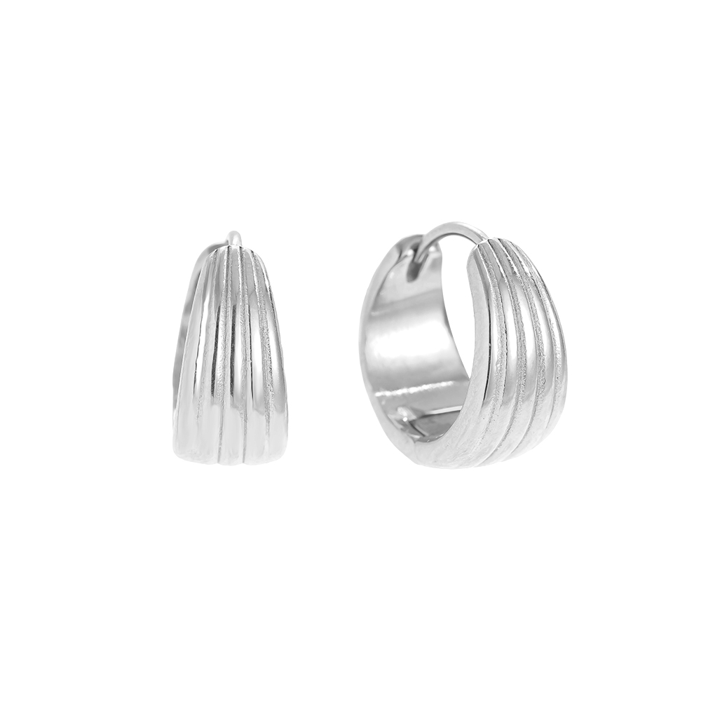 Stainless steel earrings 1.5cm Nice Line Hoop