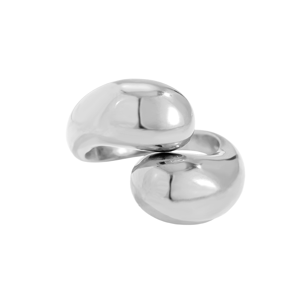 Two Drops stainless steel ring