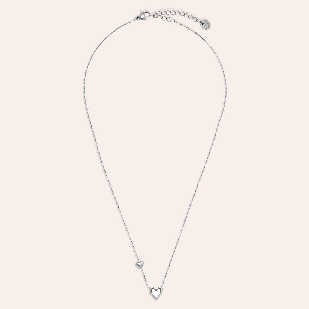 40cm Shell Heart stainless steel necklace      