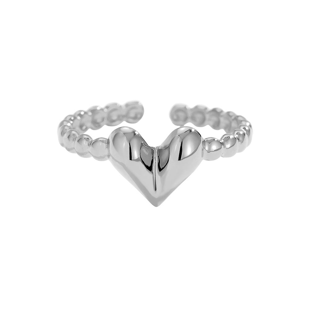 Fine Heart stainless steel ring    