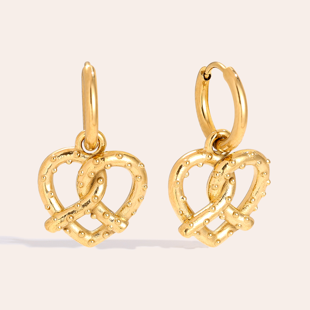 2.5cm Just Pretzel stainless steel earrings        