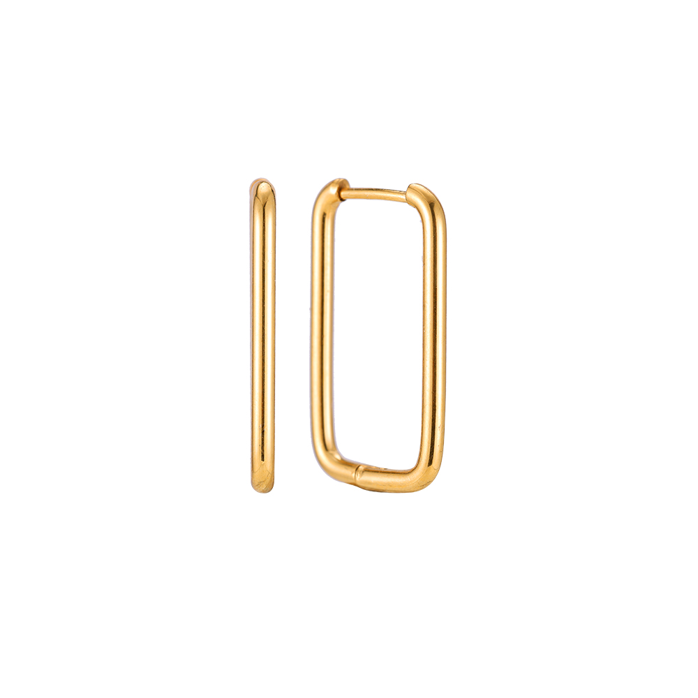Stainless steel earrings simple square
