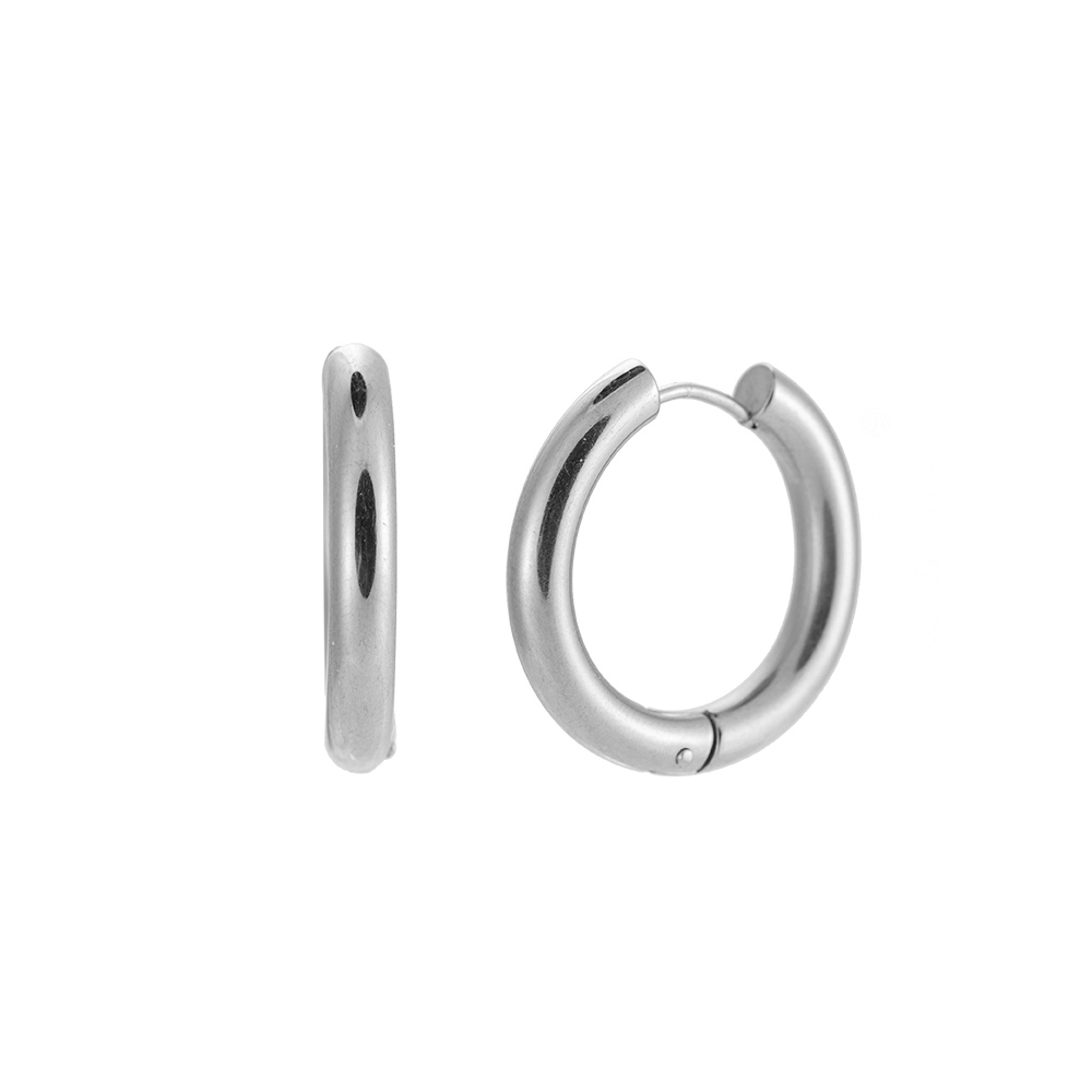 25mm Simple Hoop stainless steel earrings
