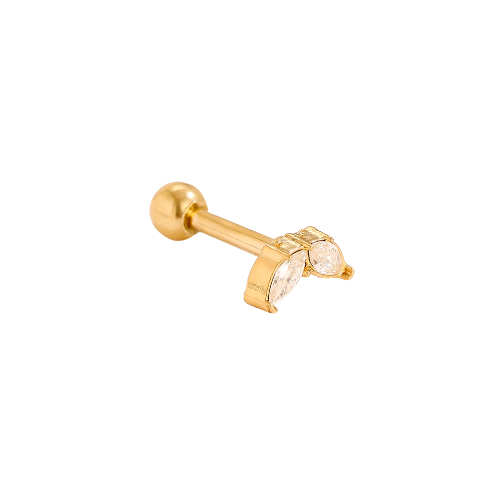 6mm Mini Diamond Leaf stainless steel piercing        