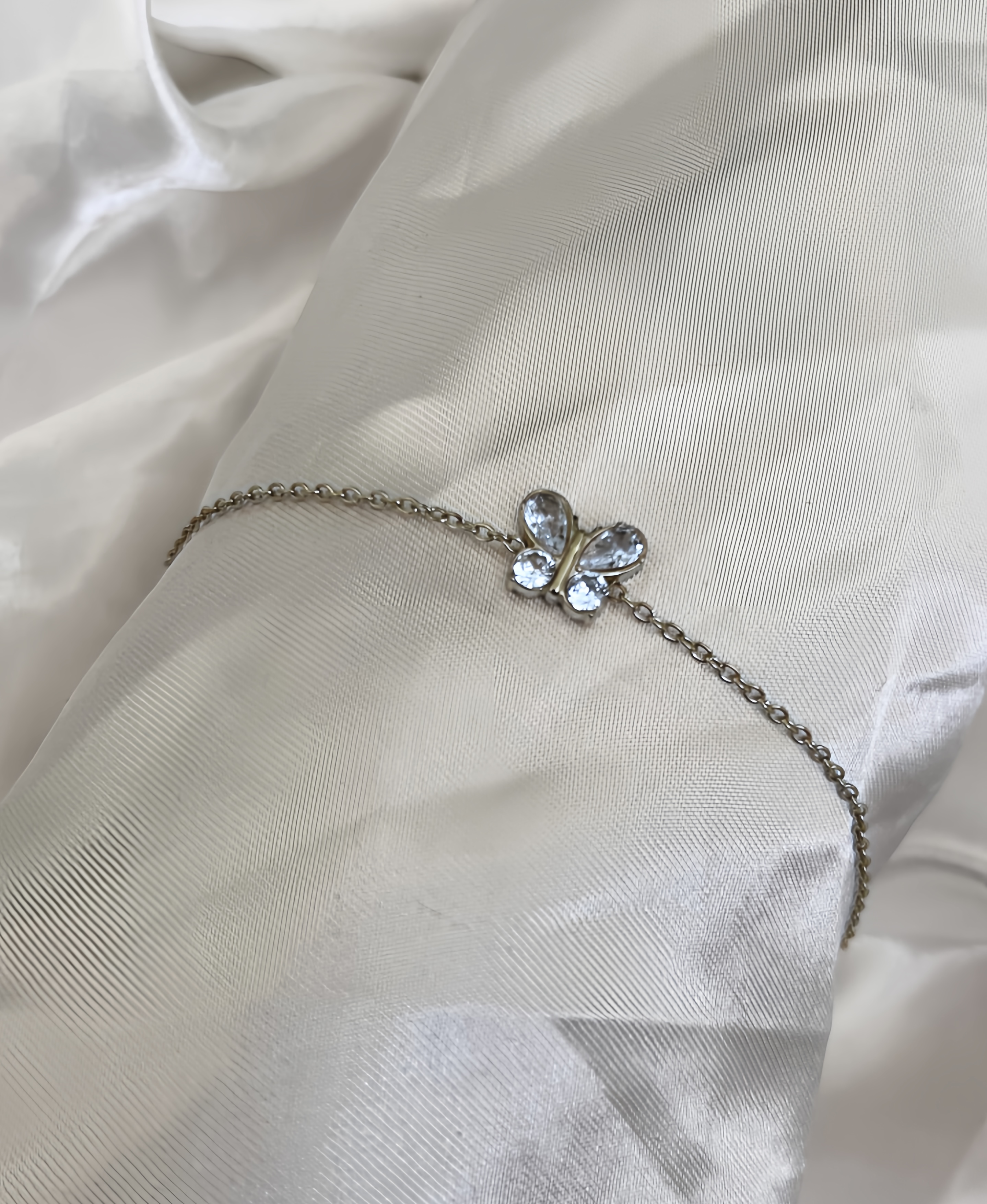 17cm Nice Diamond Butterfly stainless steel bracelet 17cm Nice Diamond Butterfly stainless steel bracelet