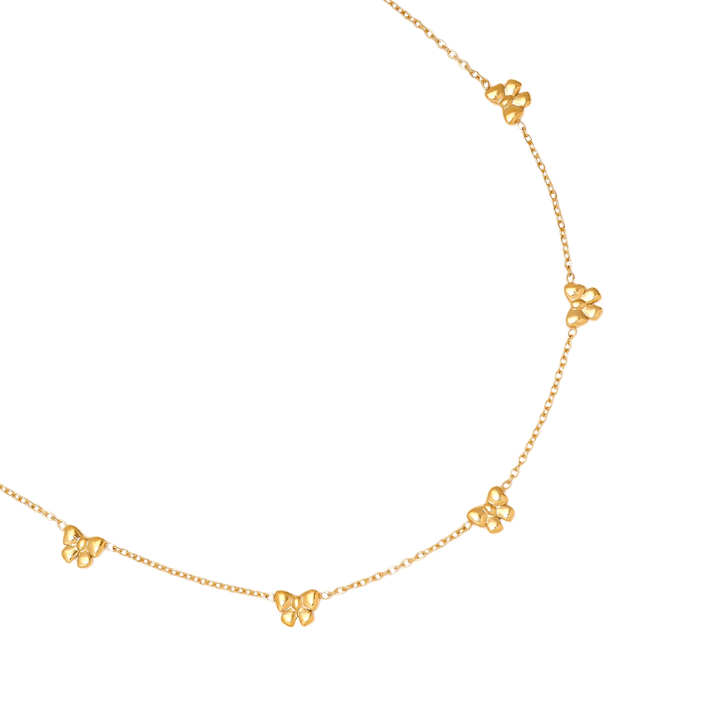 Stainless steel necklace 40cm Little Bowtie