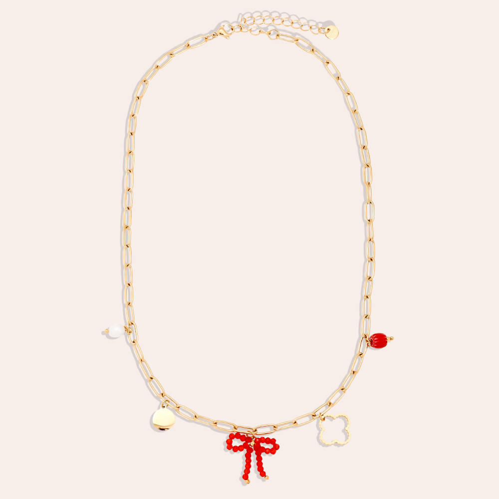 43cm Sweet Various Charms stainless steel necklace        43cm Sweet Various Charms stainless steel necklace