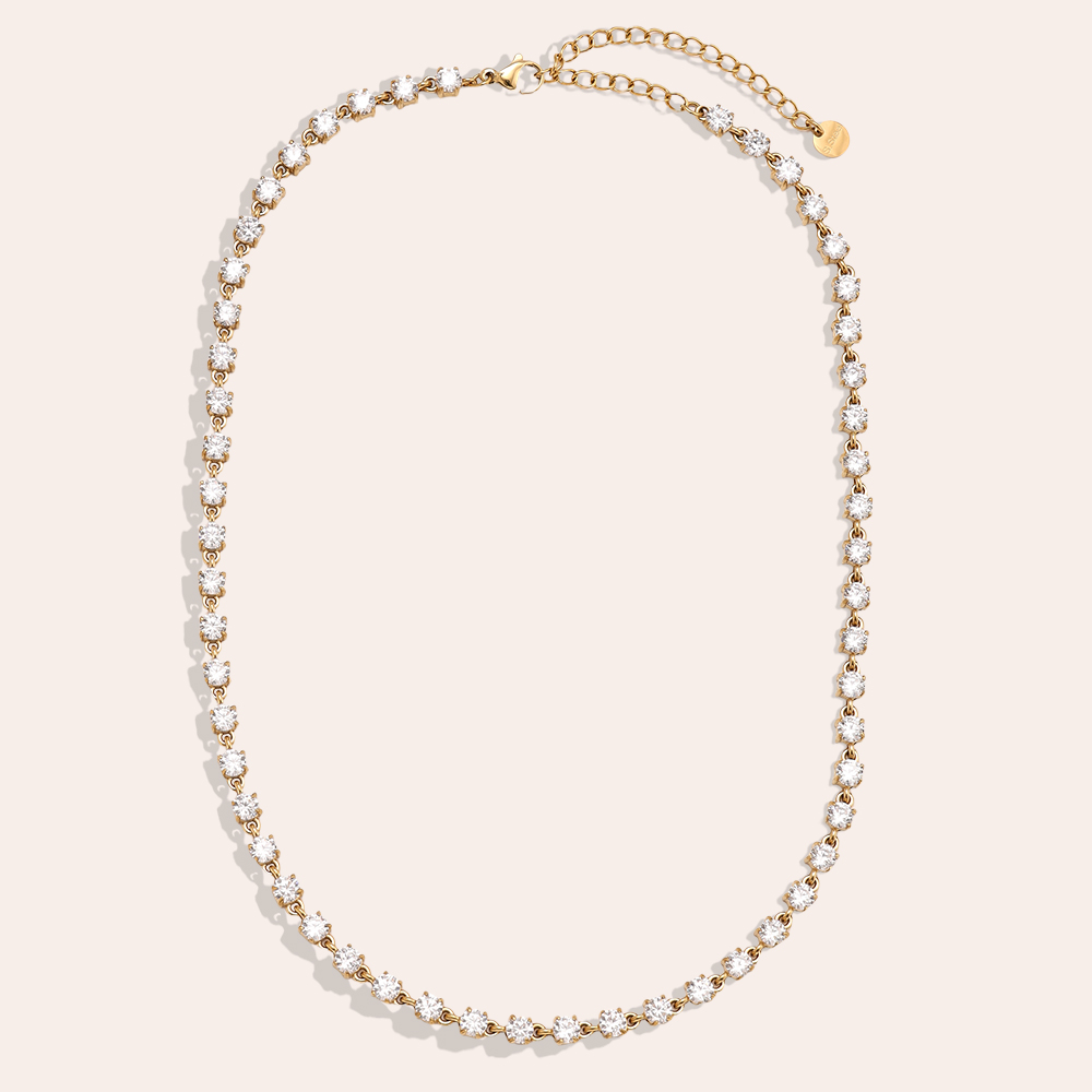 37cm Nice Diamond Chain stainless steel necklace   