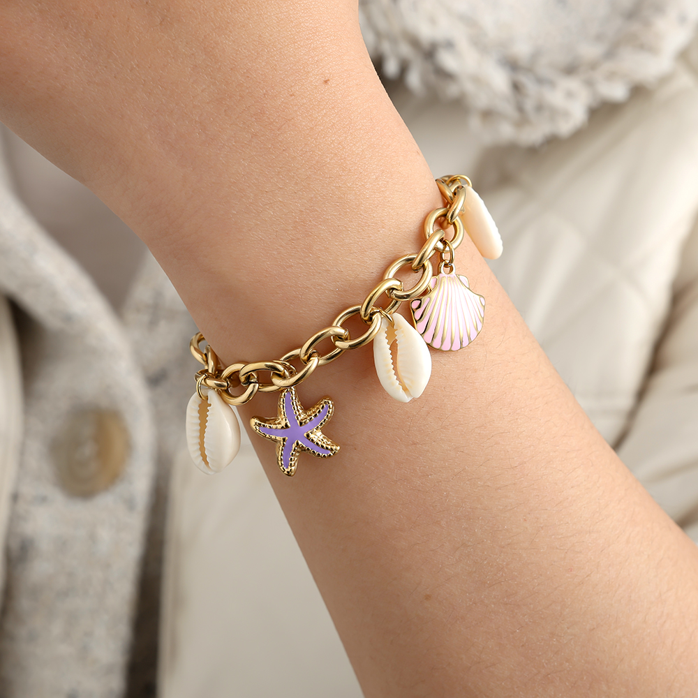 16cm Colourful Ocean stainless steel bracelet