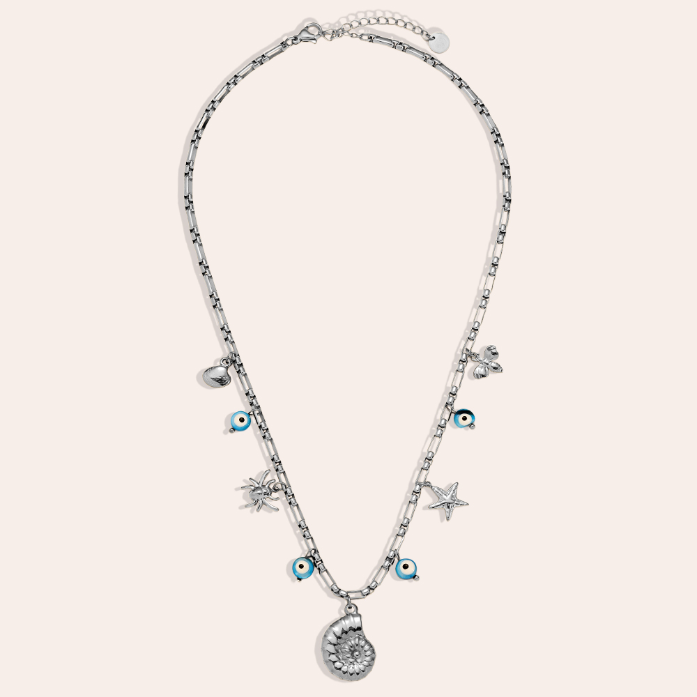 42cm shell star stainless steel necklace