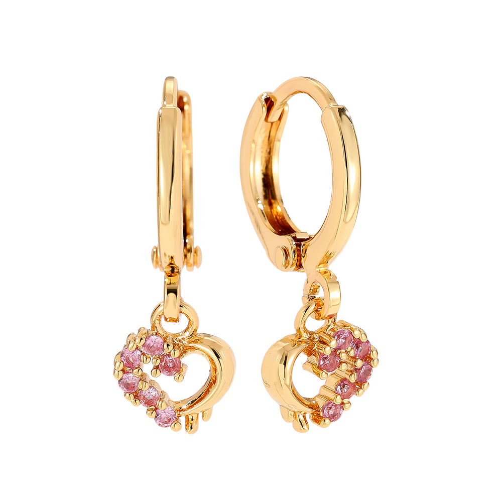 22mm Sweet Heart gold-plated earrings        
