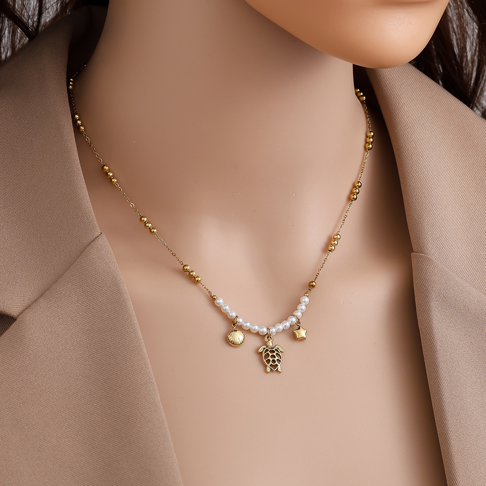 40cm Turtle Shell stainless steel necklace
