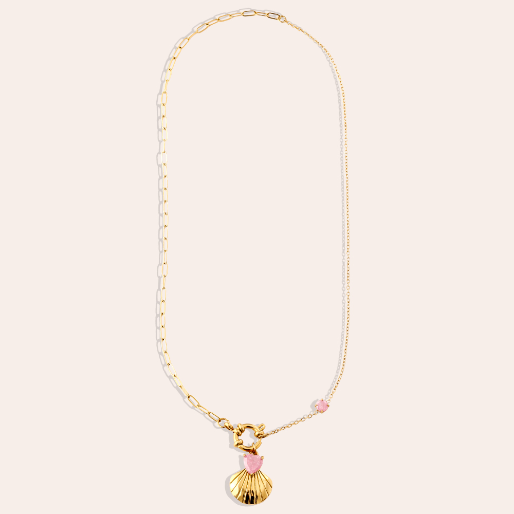 43cm Diamond Shell stainless steel necklace