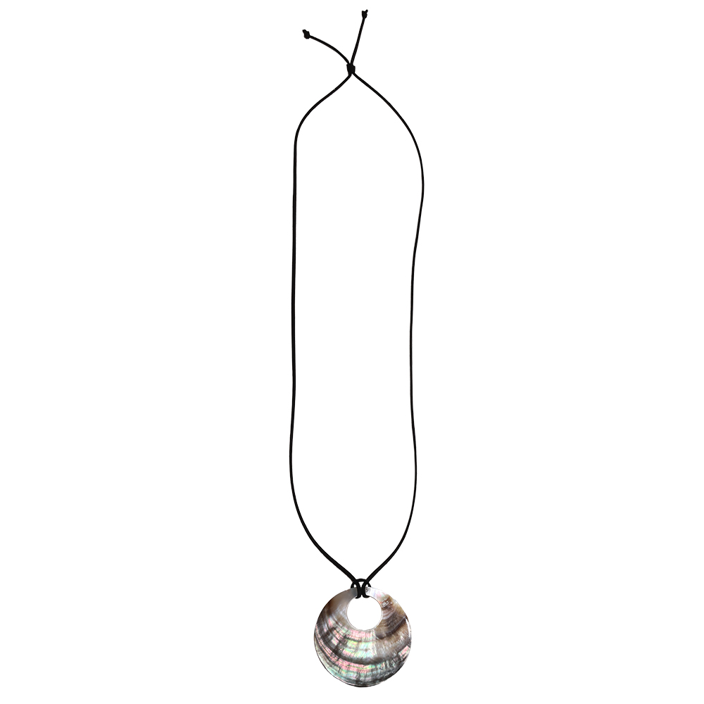 90cm acrylic mother-of-pearl large hole polyester cord necklace