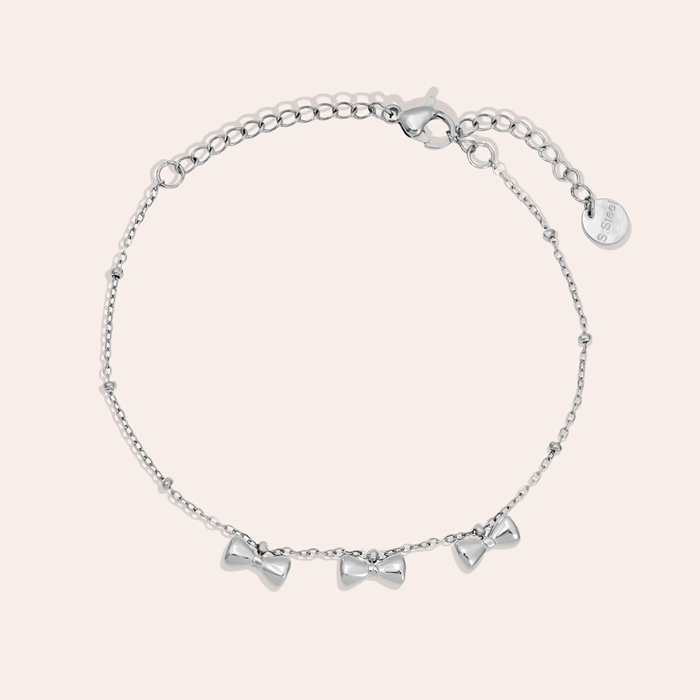 17cm Nice Bowtie stainless steel bracelet   