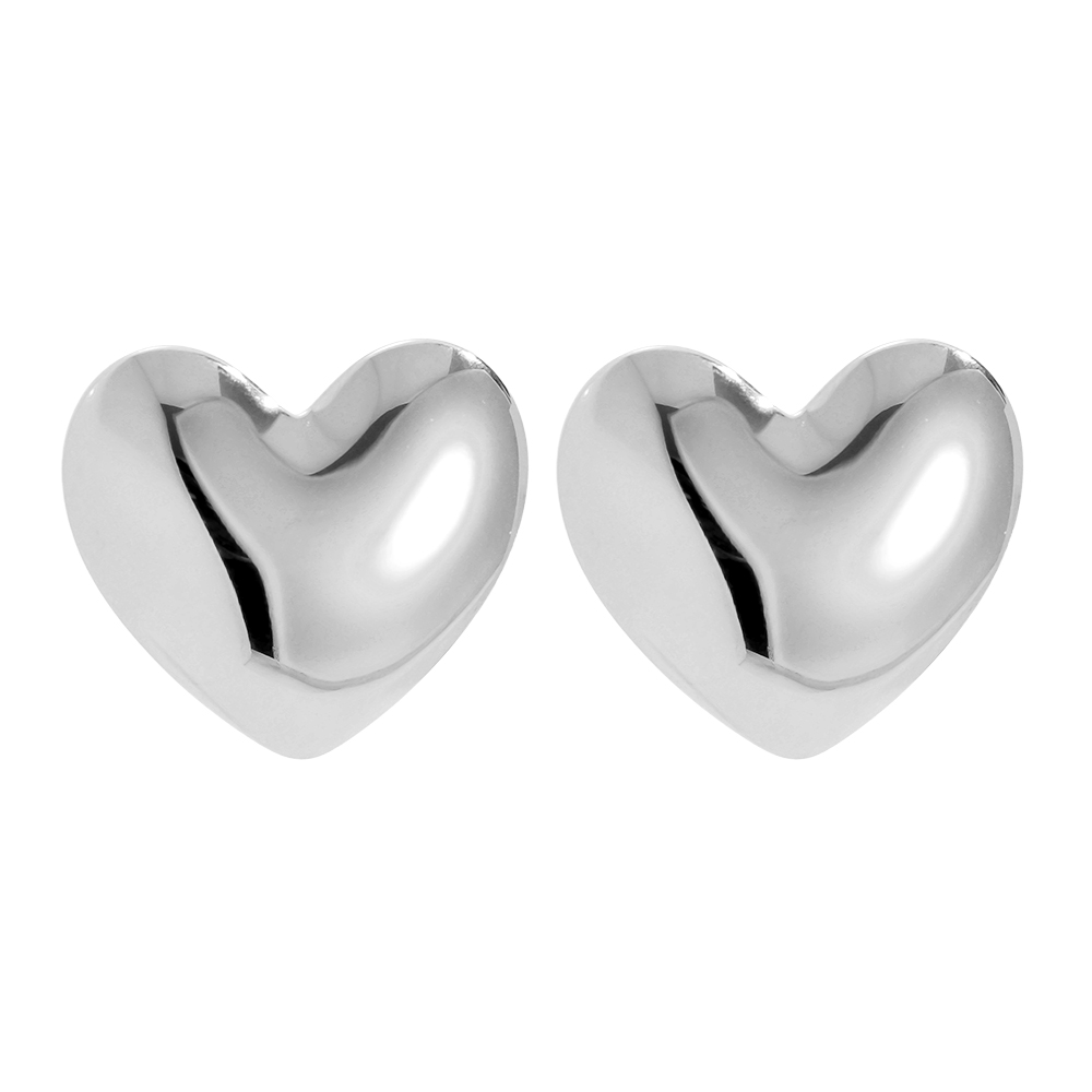 25mm Right Heart stainless steel earrings       