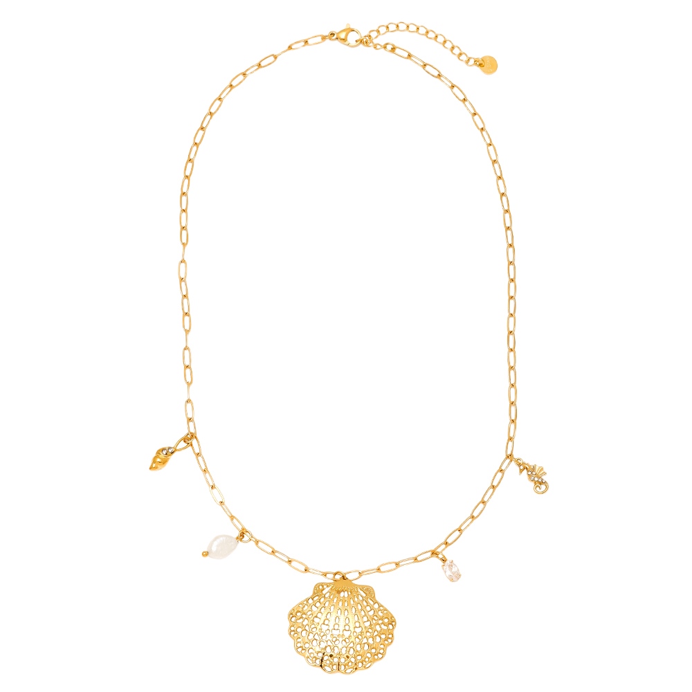 42cm Ocean And Charms stainless steel necklace     