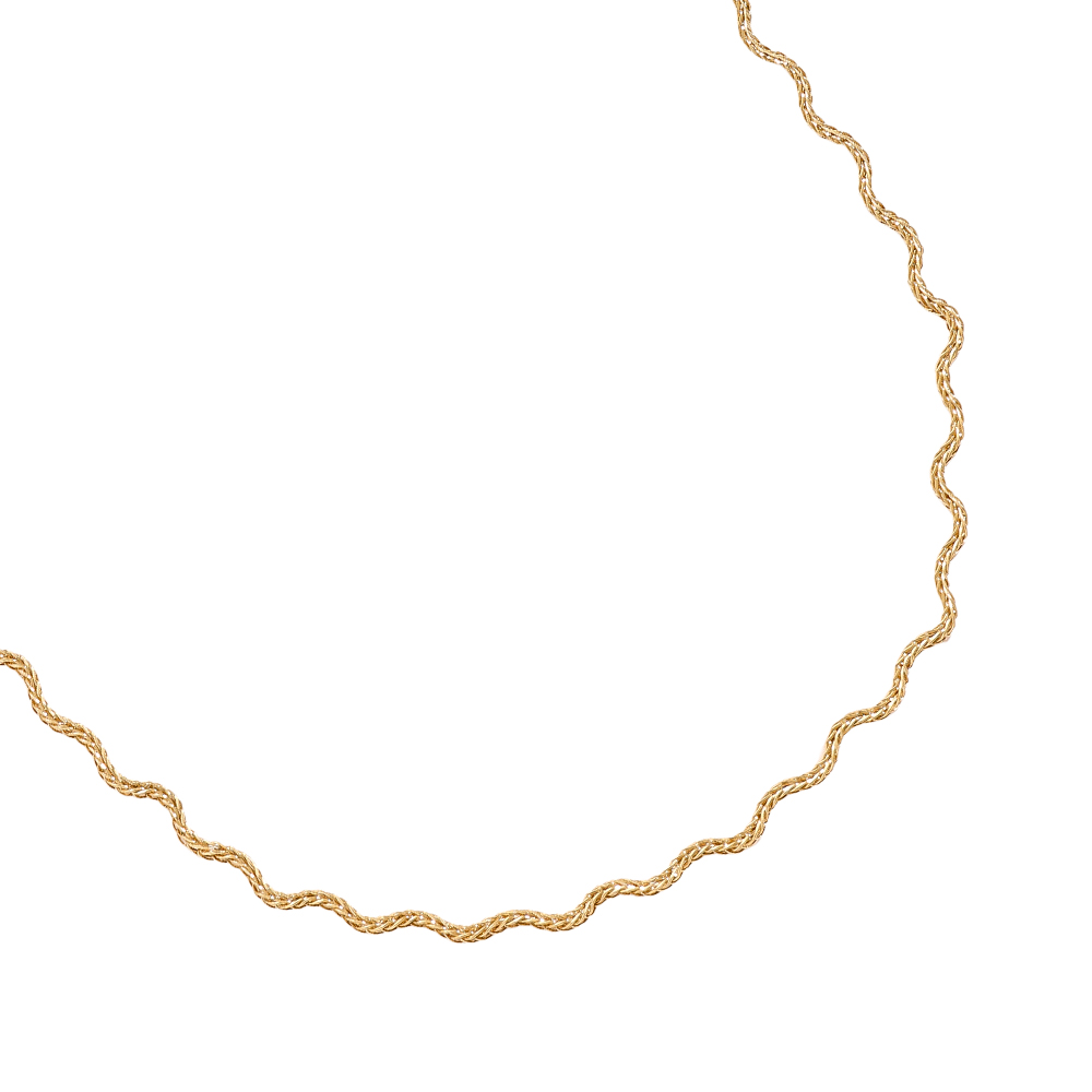 38cm Nice Wave Chain stainless steel necklace 