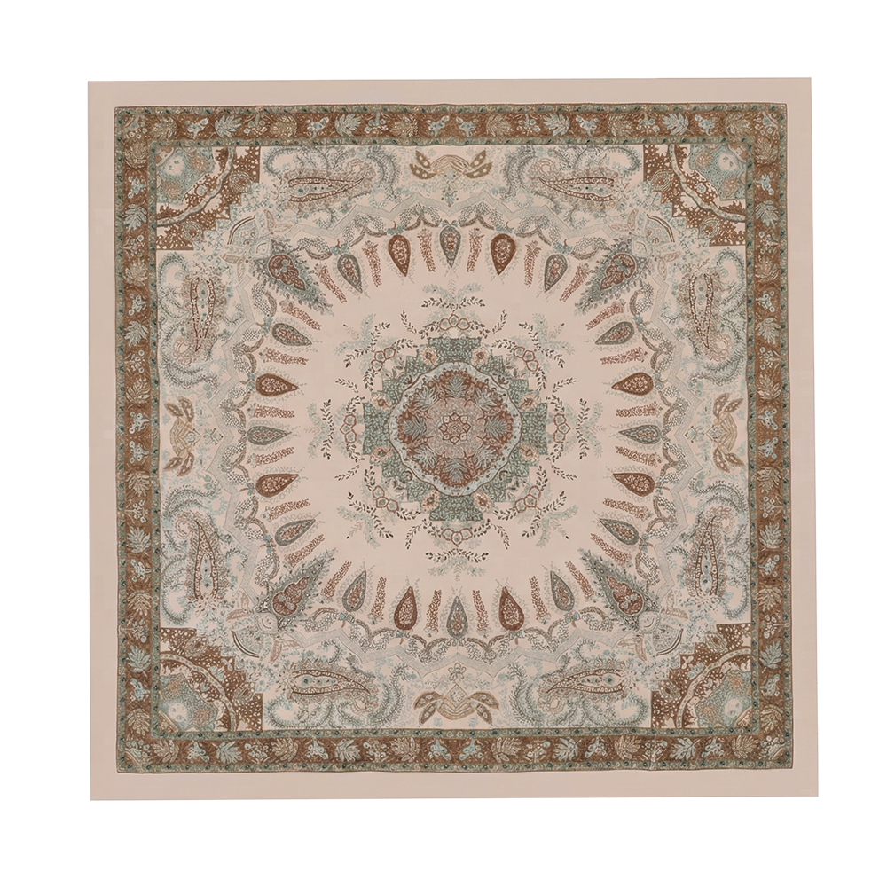 68*68cm Brown paisley pattern scarf