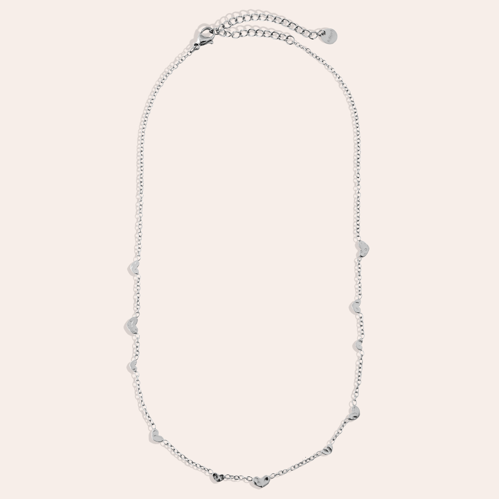 Stainless steel necklace 39cm Mini Hearts Chain