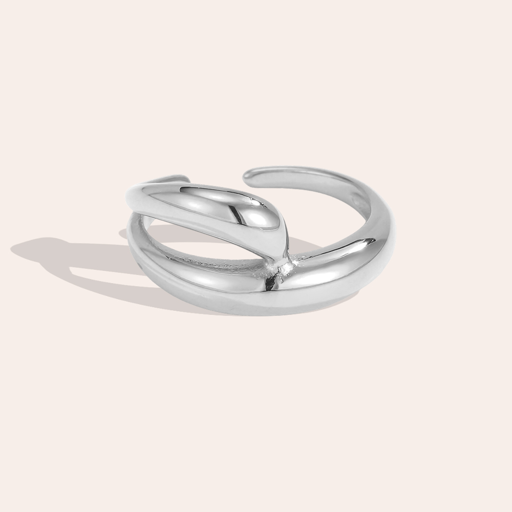 Stainless steel ring, adjustable, minimalist design