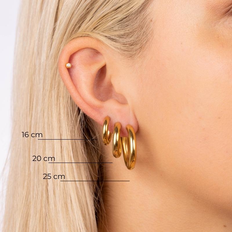 25mm Simple Hoop stainless steel earrings