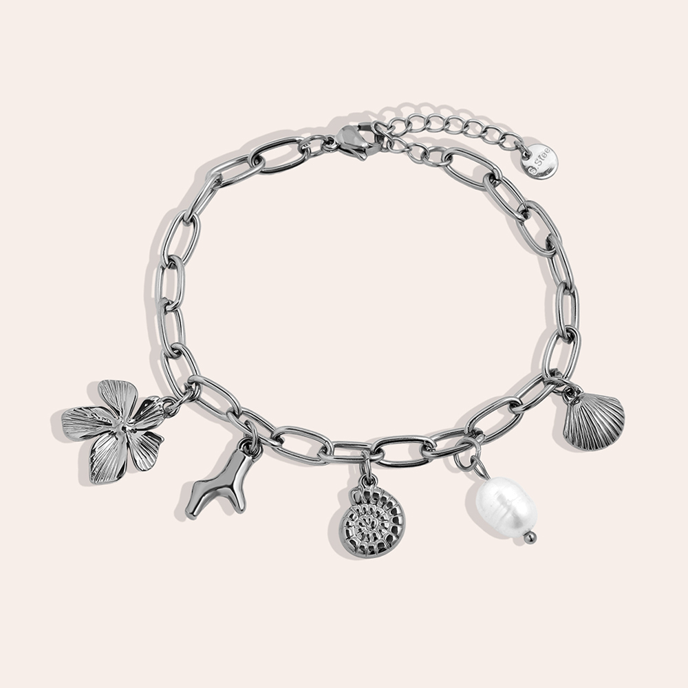 17cm Pearl Shell stainless steel bracelet 17cm Pearl Shell stainless steel bracelet