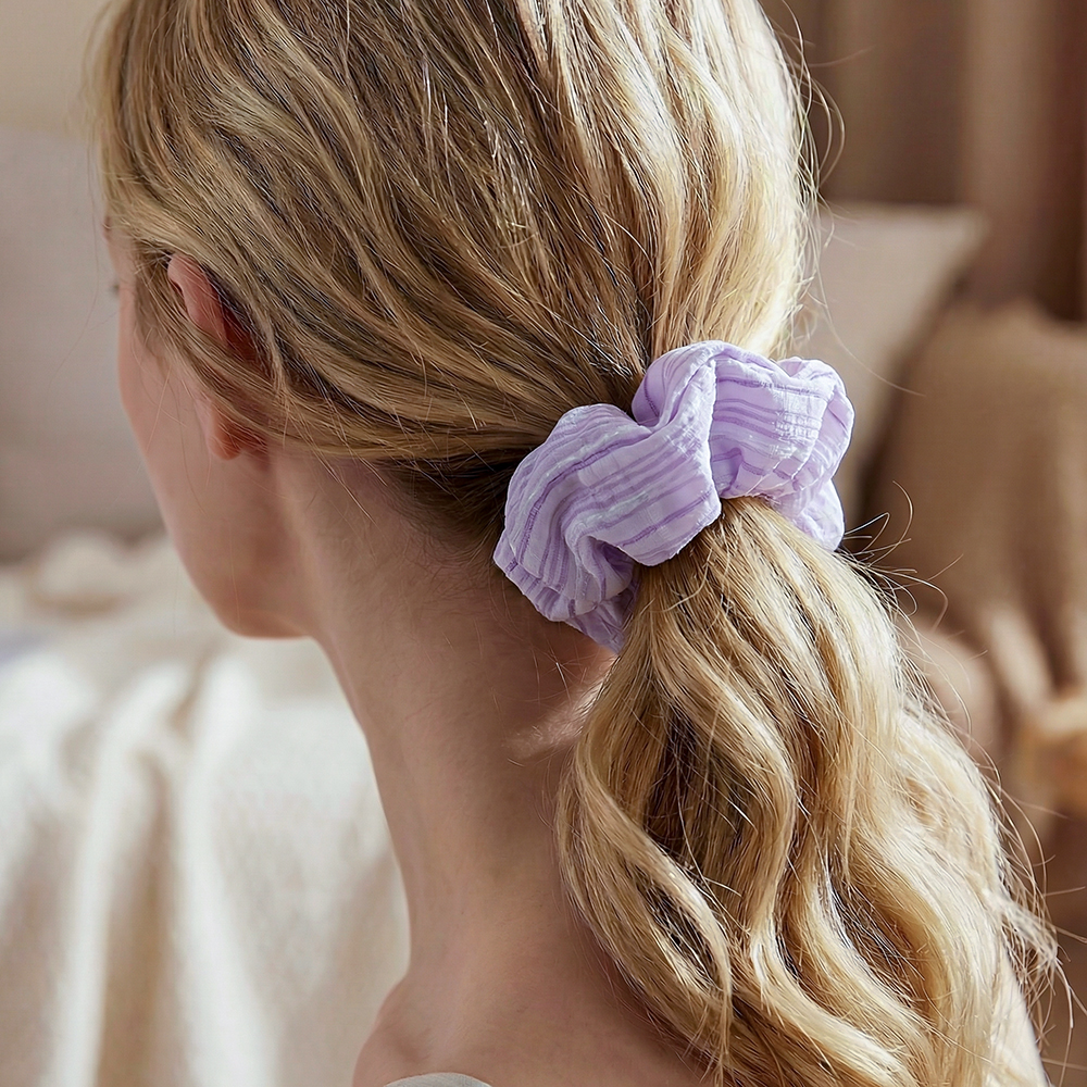 Pastel stripe scrunchie
