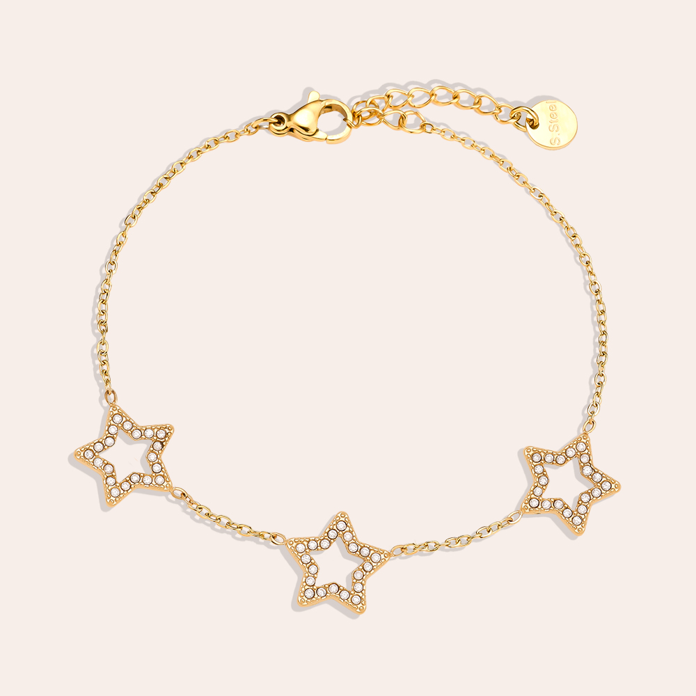 17cm Sparkling Star stainless steel bracelet         17cm Sparkling Star stainless steel bracelet