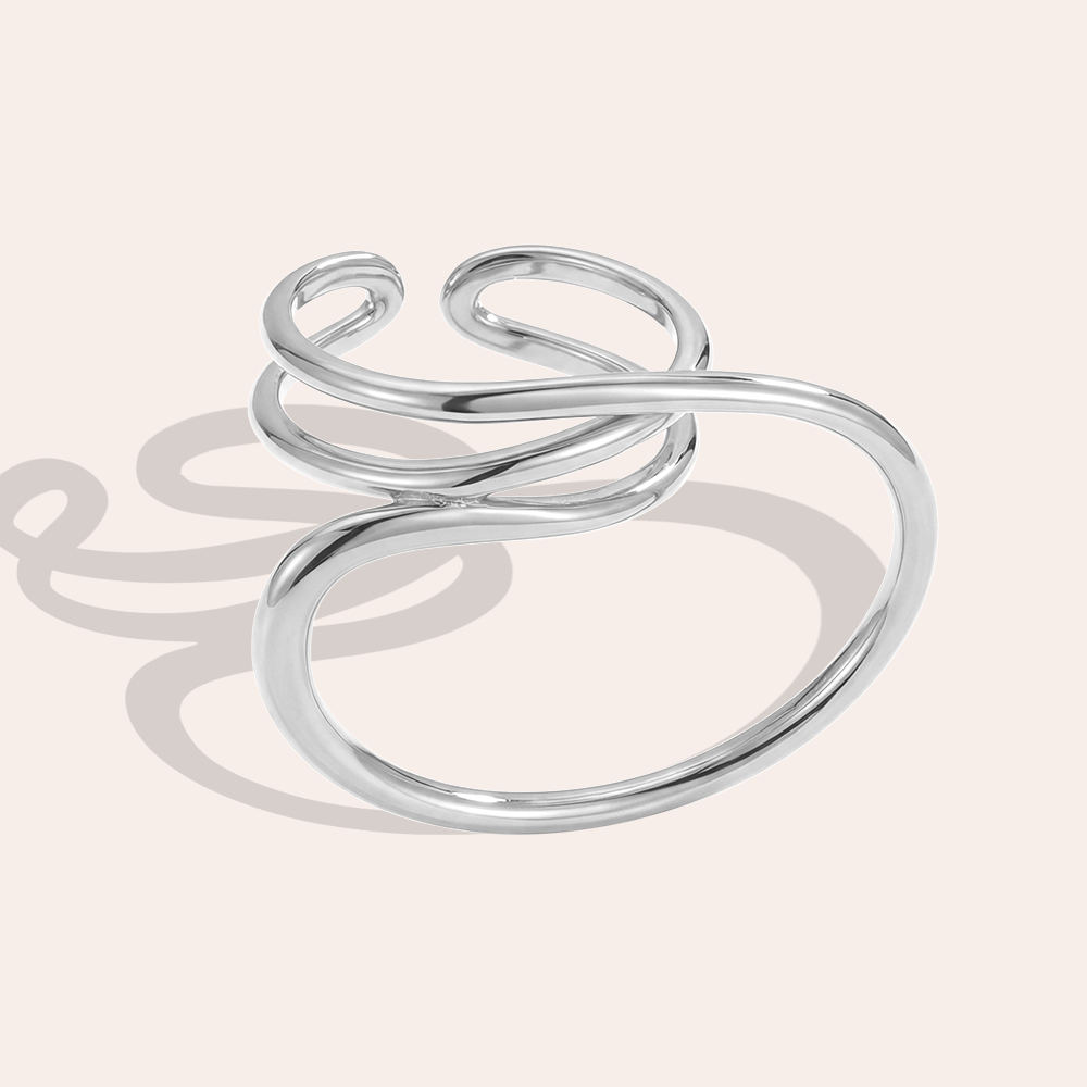 Adjustable loose lines stainless steel ring    