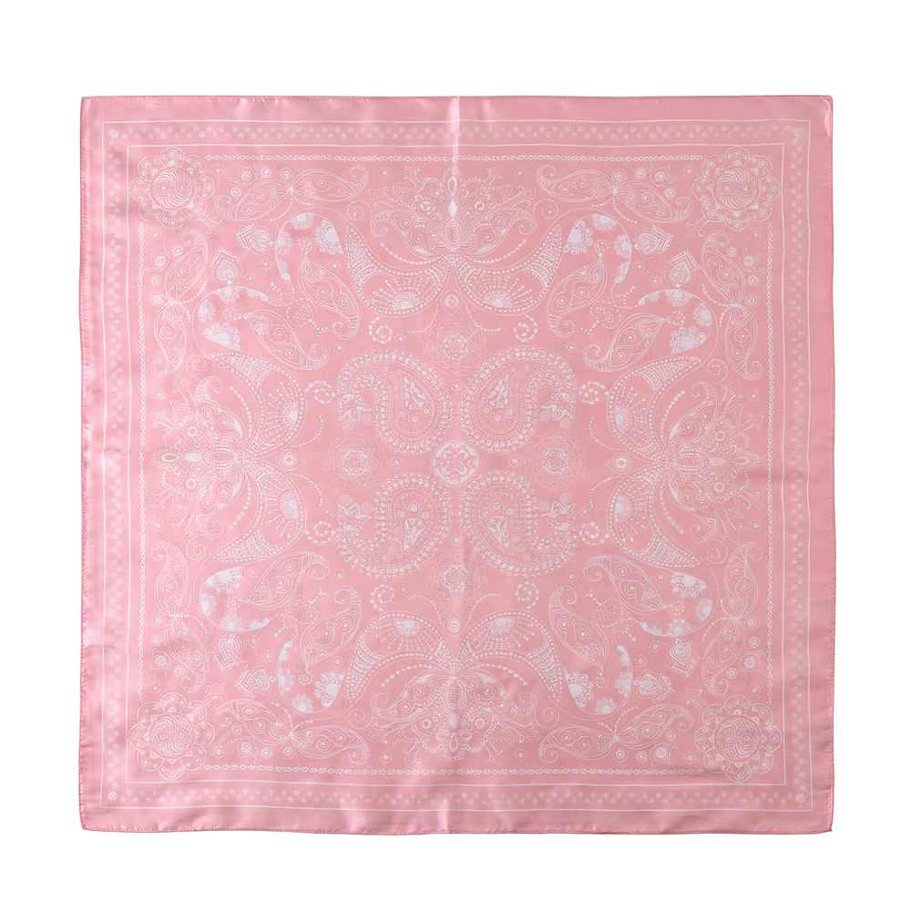 68*68cm Pink paisley pattern scarf