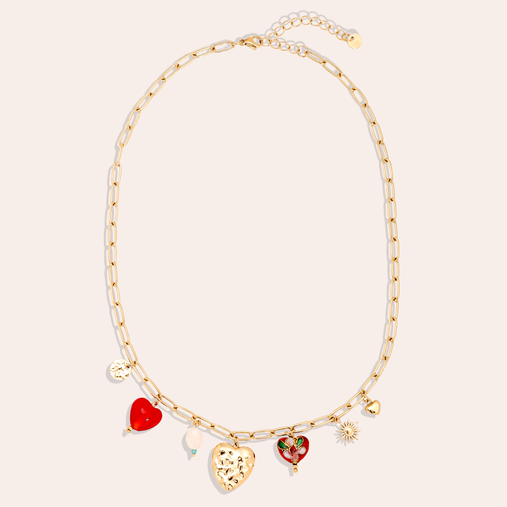 43cm Fine Various Charms stainless steel necklace      43cm Fine Various Charms stainless steel necklace