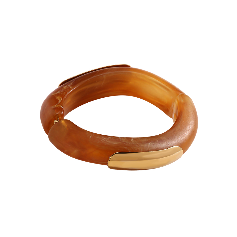 Stainless steel bangle Adjustable resin 