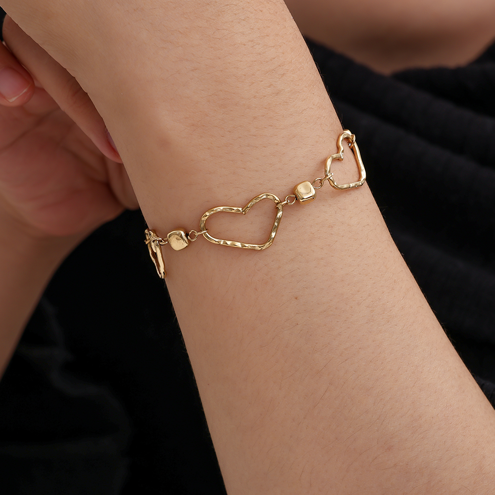 17cm Cool Heart Chain stainless steel bracelet   