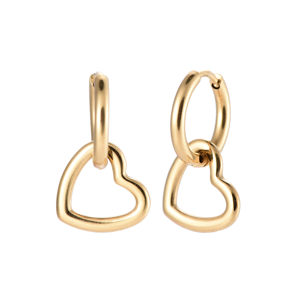 Stainless steel earrings Hollow Heart