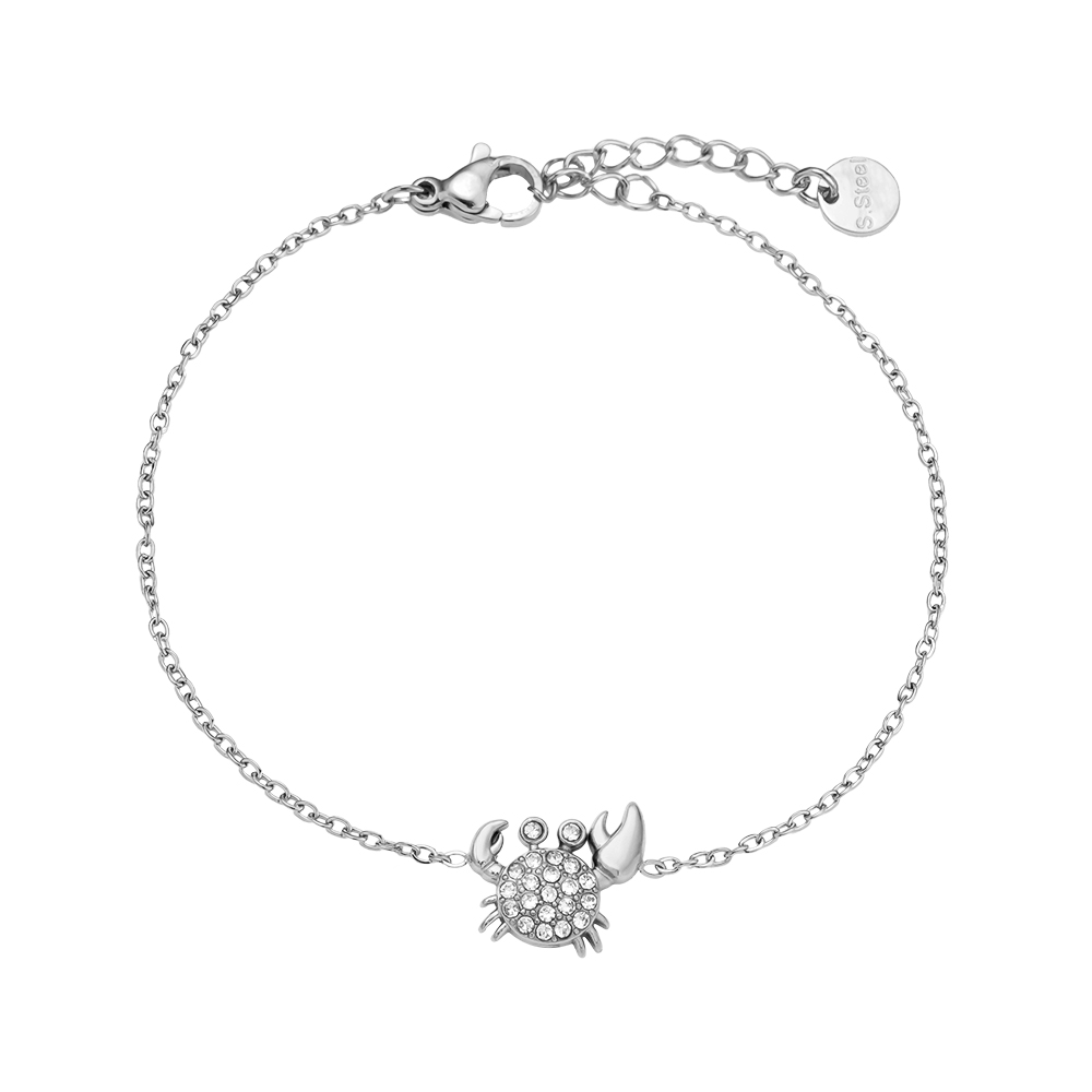 17cm Diamond Crab stainless steel bracelet    