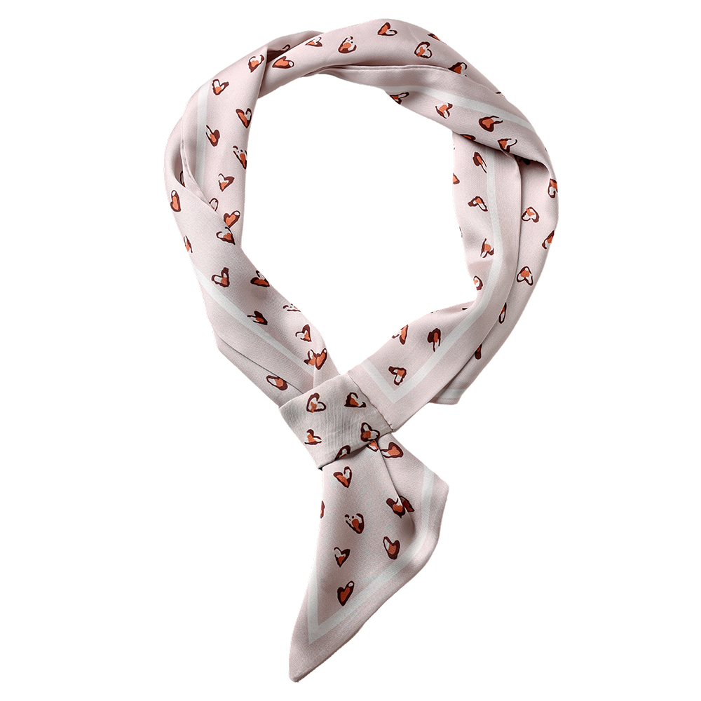 76cm small heart-shaped patterned scarf 