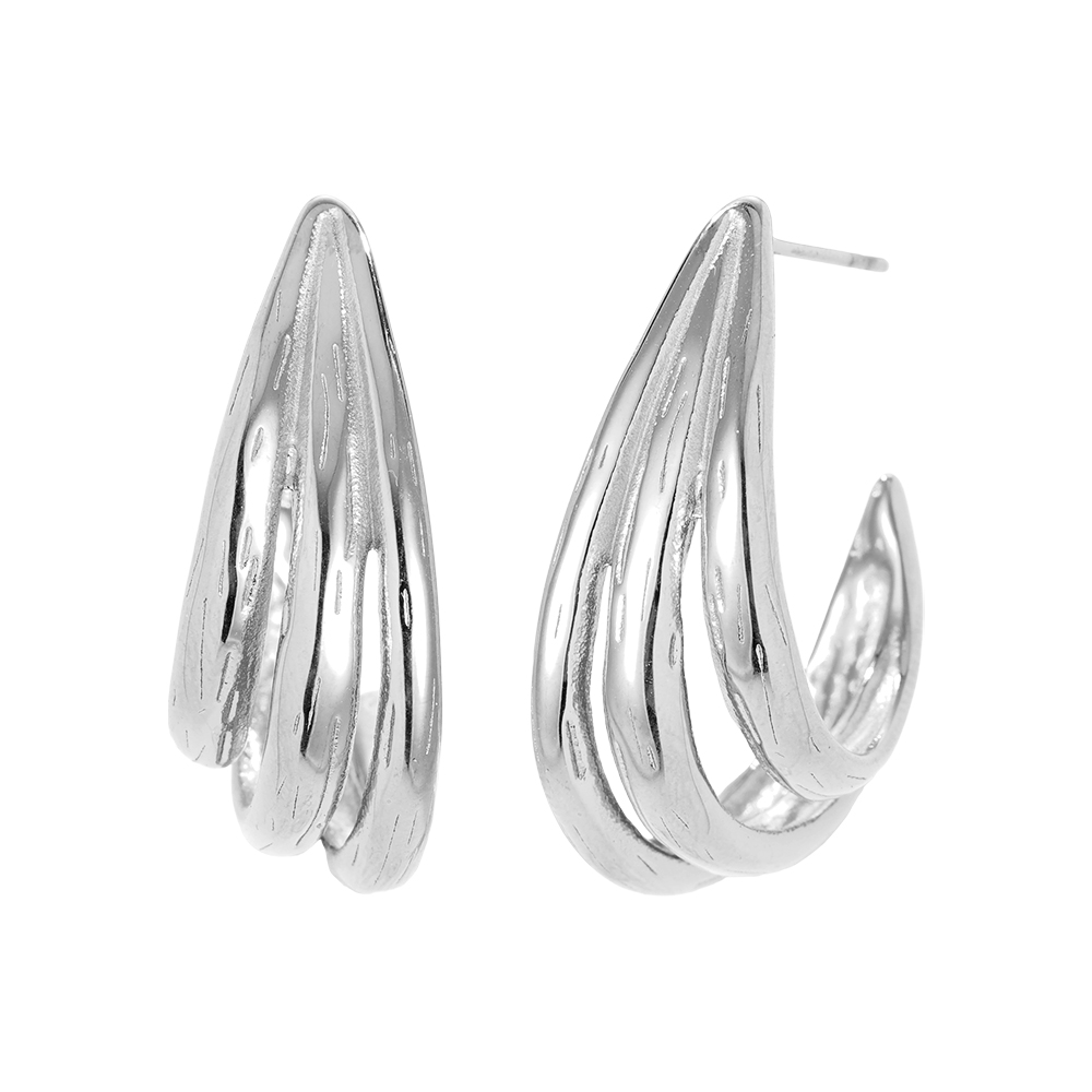 1.3*3cm Drop Feeling stainless steel earrings        