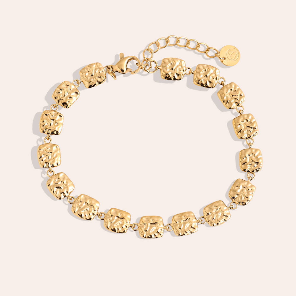 17cm irregular squares stainless steel bracelet     