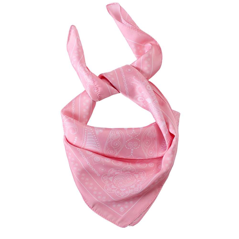 68*68cm Pink paisley pattern scarf